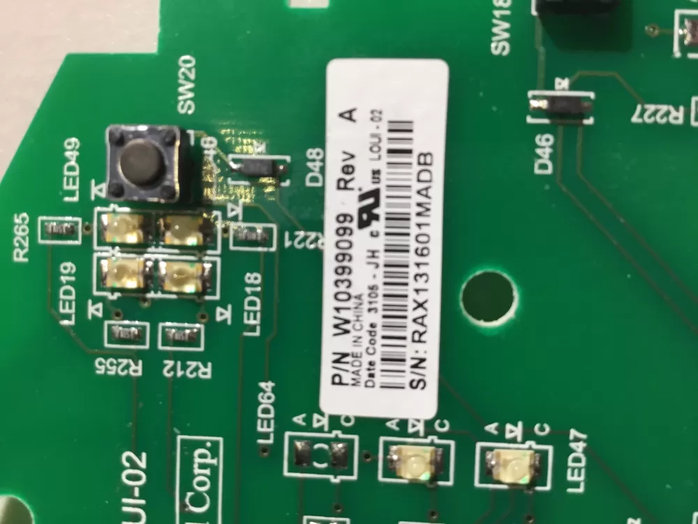 Whirlpool W10399099 Washer Control Board AZ36374 | NRV245