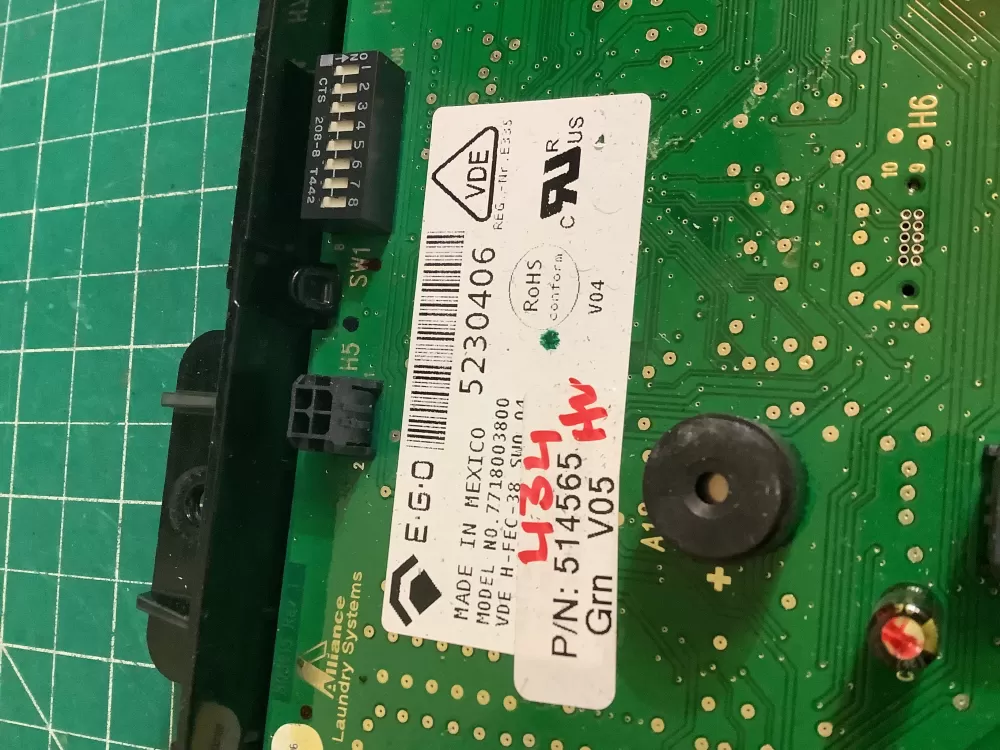 Speed Queen Alliance D513748 D514565 Dryer Main Control Board AZ171793 | NR2612