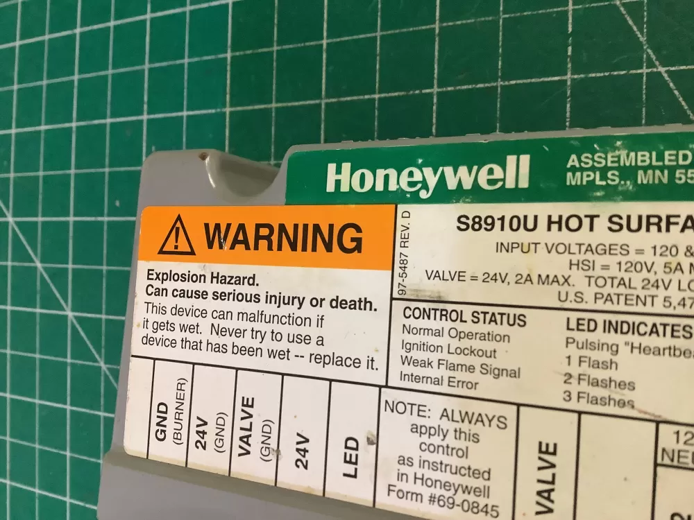S8910u Furnace Control Board Honeywell Ignition AZ194689 | NR596