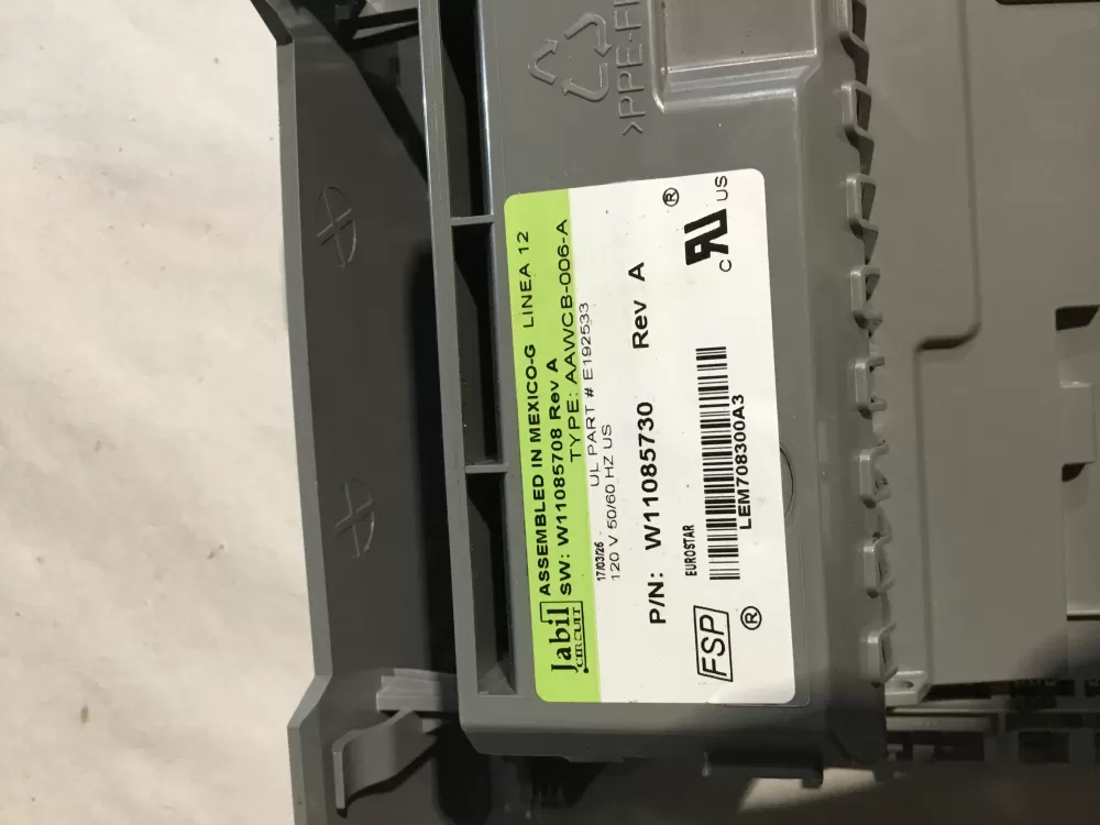 Whirlpool Washer Control Board W11085730  AZ149909 | BGV770