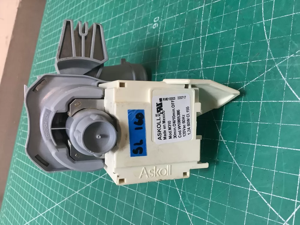 ASKOLL Whirlpool W10805386 Dishwasher Circulation Pump AZ224220 | SLA160