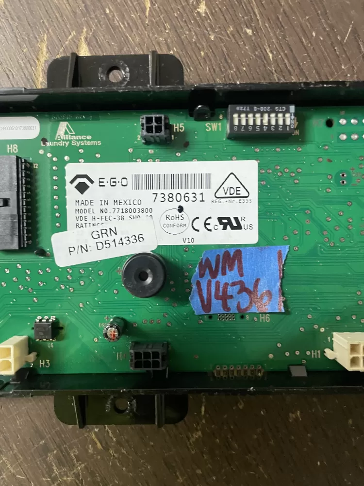 Speed Queen 514336 D514336P AP6838954 Dryer Control Panel AZ44413 | Wmv33