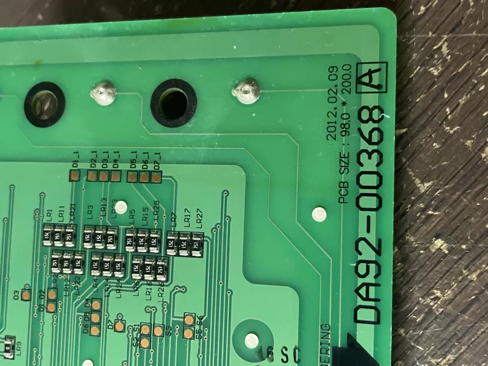 Samsung DA92-00368B Refrigerator Dispenser UI Control Board AZ51572 | Wm1907