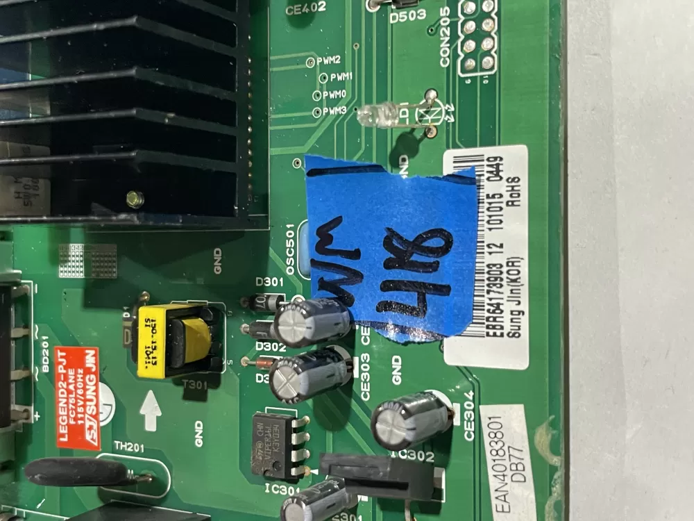 LG Kenmore EBR64173903 Refrigerator Control Board AZ185558 | Wm418