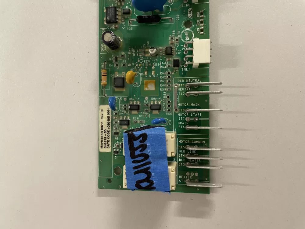 Whirlpool Maytag Amana Dishwasher Control Board 6 918611 Rev AZ142170 | KM1033