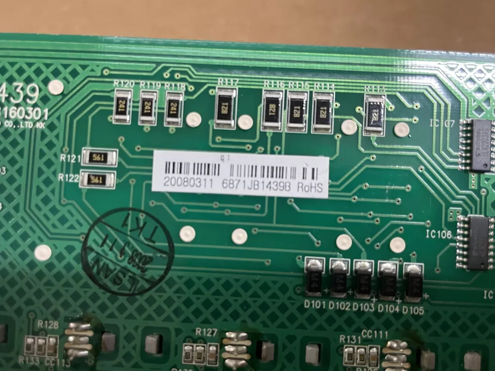LG Kenmore 6871JB1439B Refrigerator Control Board Dispenser AZ102478 | Wm892