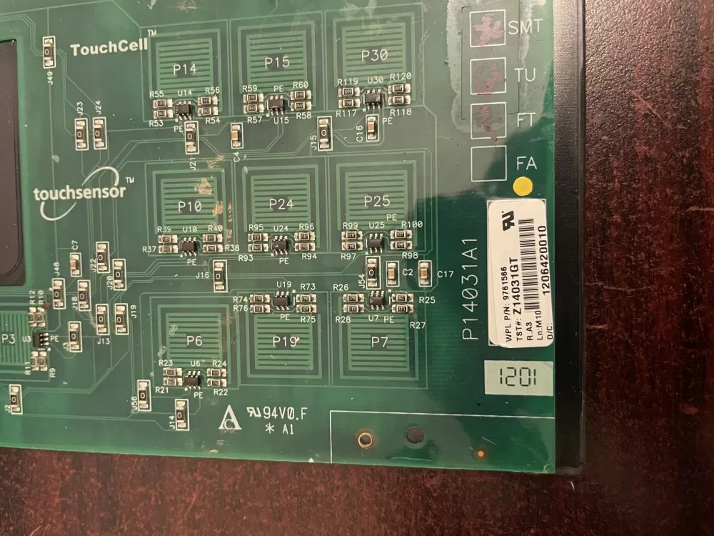 KitchenAid Whirlpool 9761566 Range Control Board Touch Panel AZ103325 | KM810