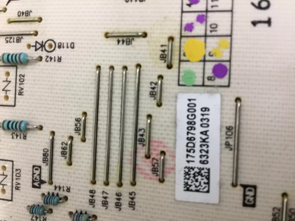 GE 175D6798G001 WE04M10011 Dryer Control Board AZ28300 | NR1510