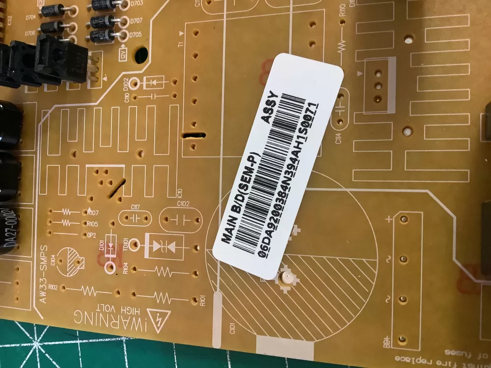 Samsung DA92-00384N Refrigerator Control Board