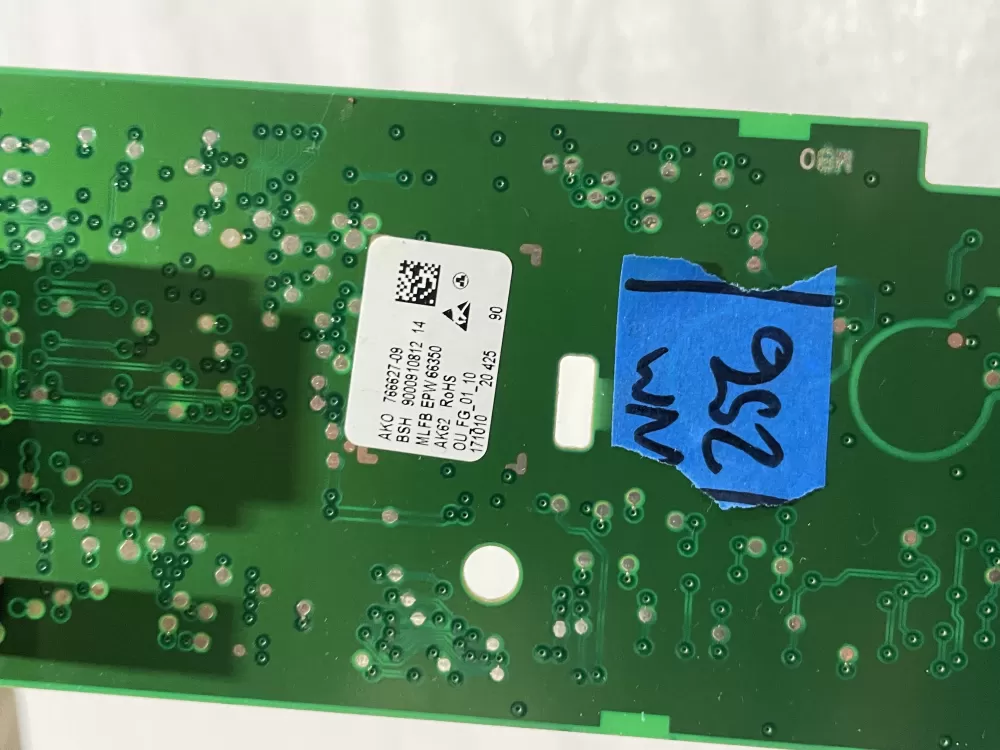 Bosch 9000910812 766627-04 EPW66350 Washer UI Control Board AZ184678 | Wm256