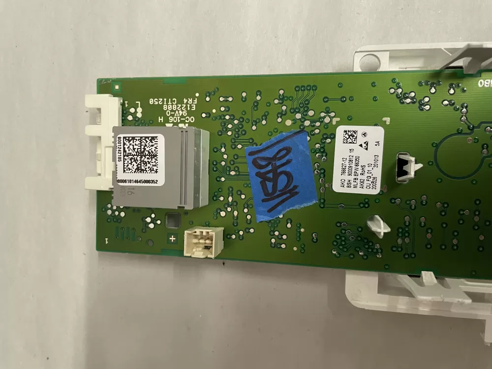 Bosch 9000910812 766627-04 EPW66350 Washer UI Control Board AZ203722 | KMV548