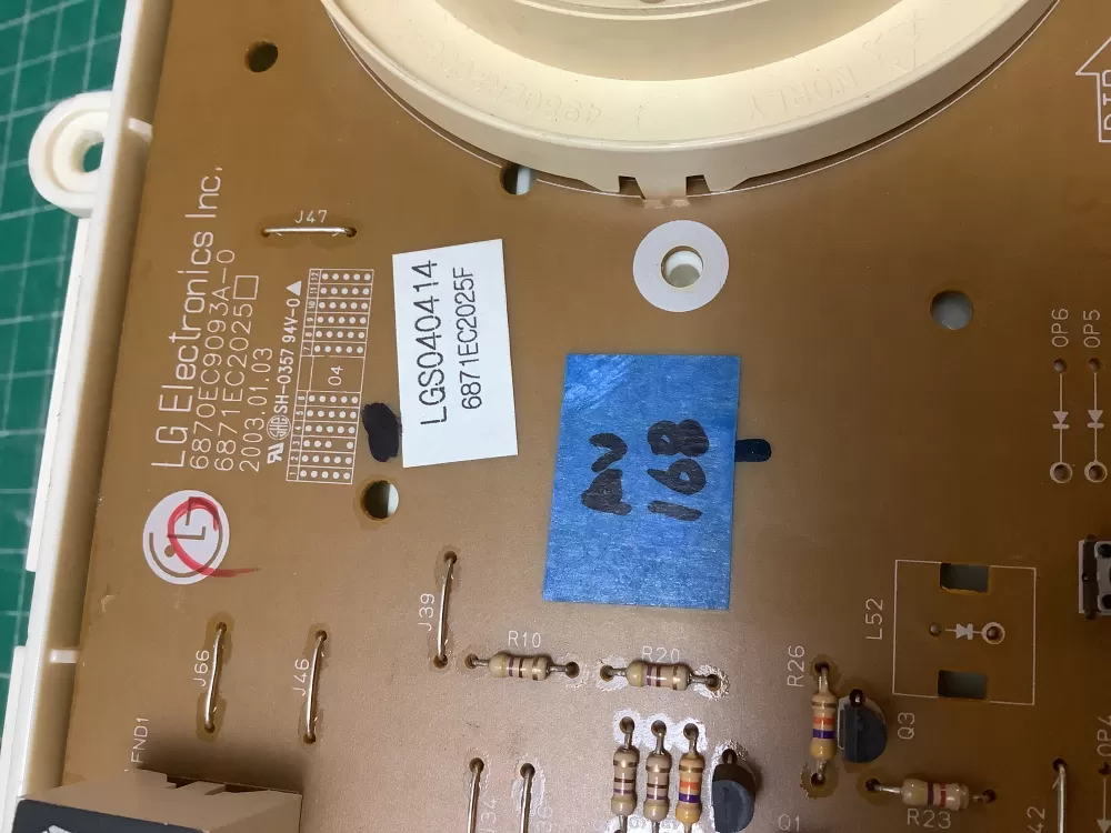 LG 6870EC9093A 0 6871EC2025F6871EC1061B Dryer Control AZ222739 | ARV168