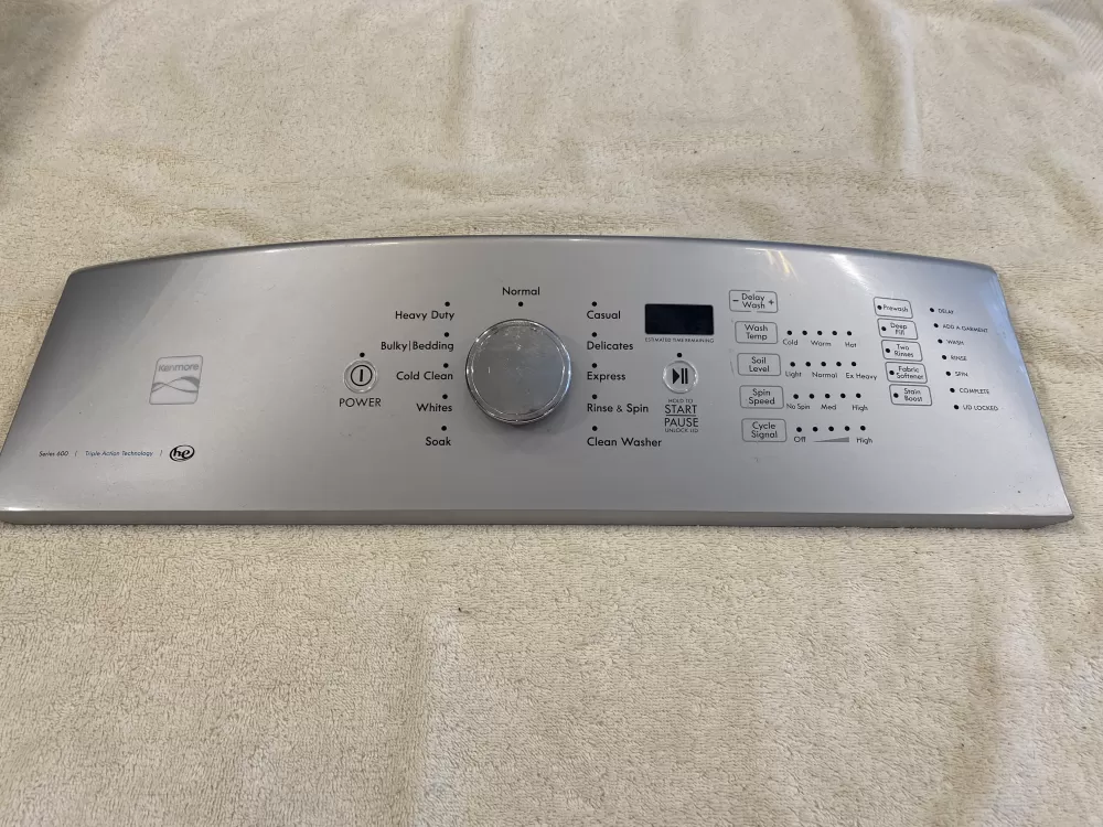 Kenmore W10643917 W10643919 Washer Control Board Touchpad Panel