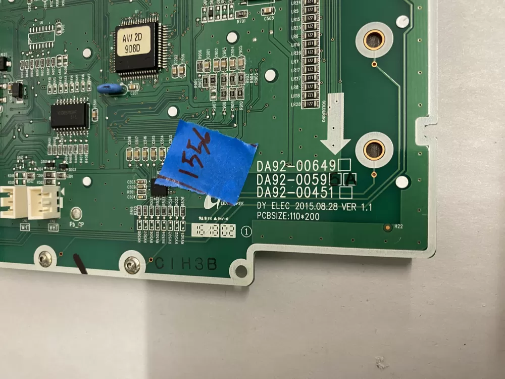 Samsung DA92 00595A Refrigerator Control Board Dispenser AZ212980 | BK1556