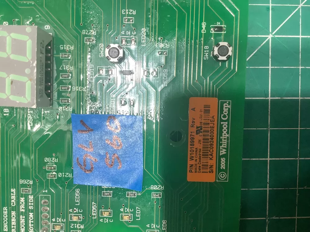 Kenmore W10189971 WPW10189971 PS11749897 Washer Control Board AZ152295 | GLV560