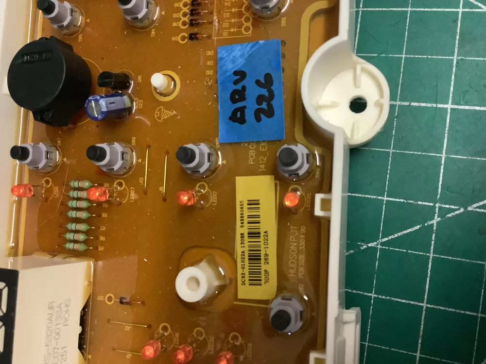 Samsung DC92 01022A DC9201022A Washer Control Board AZ206808 | ARV226
