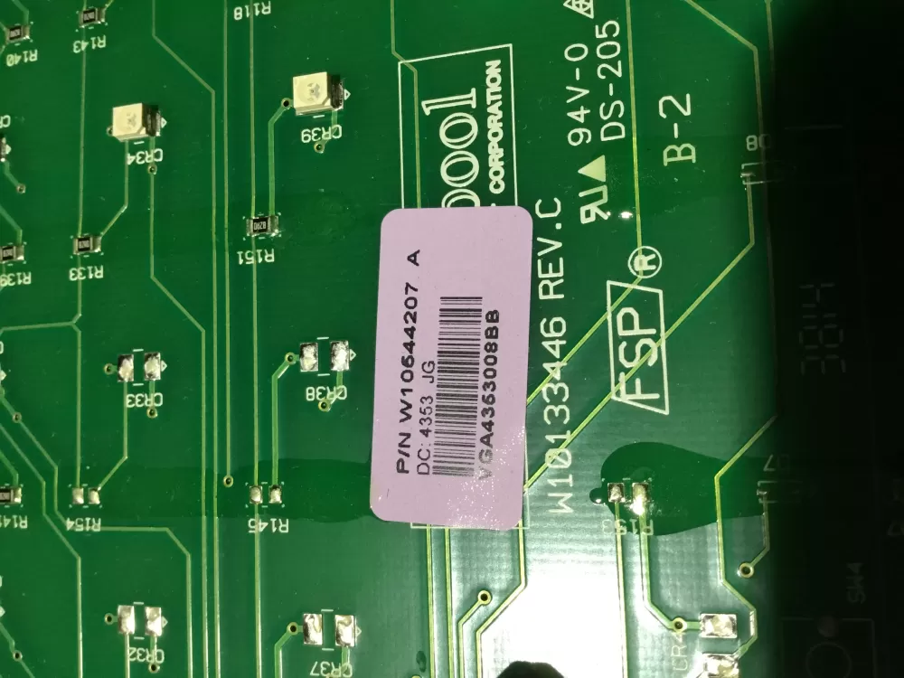 Whirlpool W10644207 WPW10536856 Washer Control Board AZ107492 | NR246