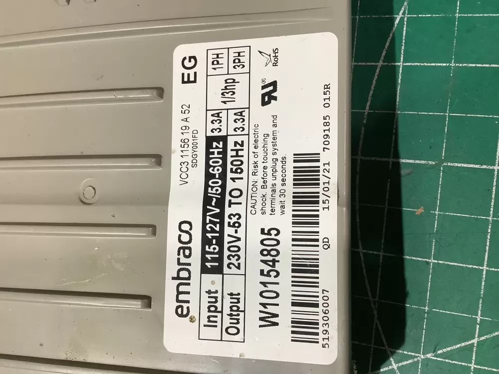 Whirlpool W10154805 Refrigerator Inverter Control Board AZ194946 | AR380