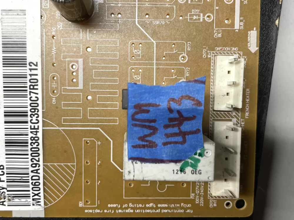 Samsung DA92 00384E Refrigerator Control Board AZ35896 | Wm443