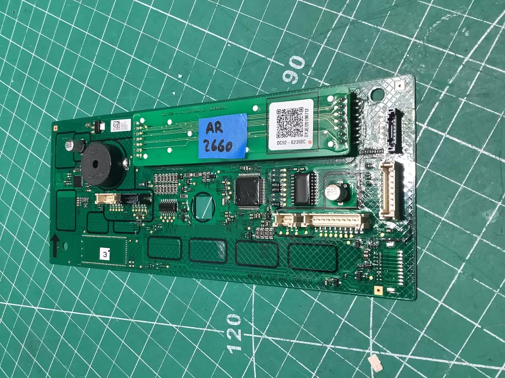 Samsung DC92-02390C Dryer Control Board User Interface AZ186937 | AR2660