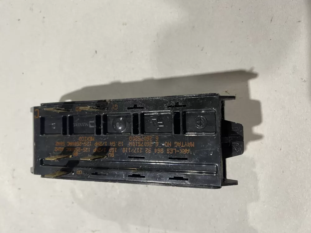 Maytag 6 2607510W Washer Push Button Switch AZ111813 | BK1383