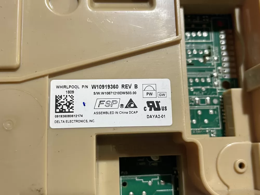 Whirlpool W10919360 W11087226 Dishwasher Control Board AZ141506 | Wm2230