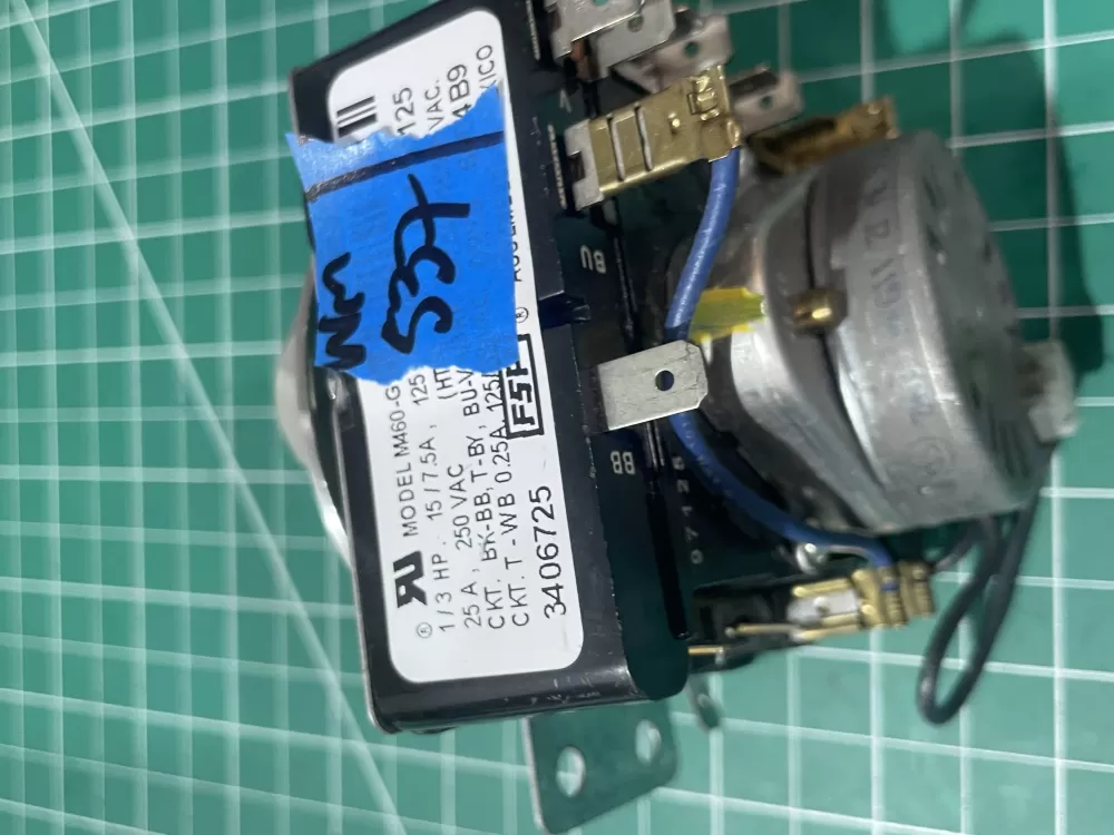 Whirlpool Maytag Amana AP6008573 3406725 WP3406725 Dryer Timer AZ195534 | Wm537