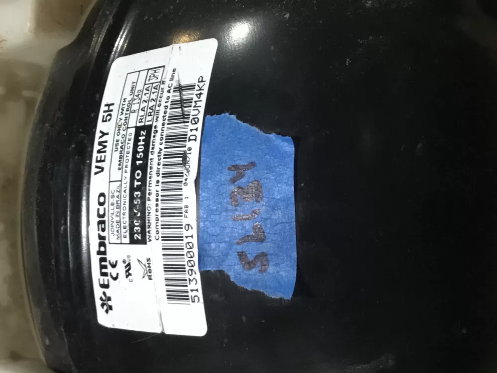 Embraco 513900019 Refrigerator Compressor AZ97396 | Sl134