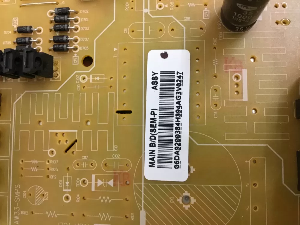 Samsung DA92 00384H Refrigerator Control Board AZ33345 | NRV366