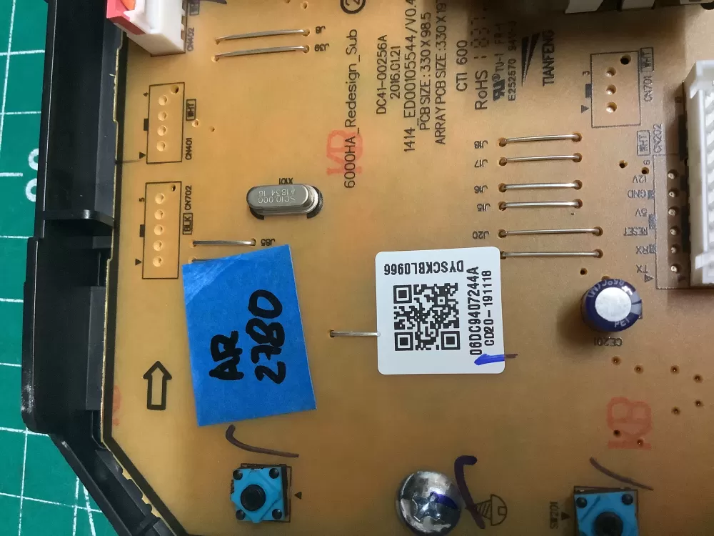 Samsung Dc9407244a Washer Control Board Circuit AZ199580 | AR2780