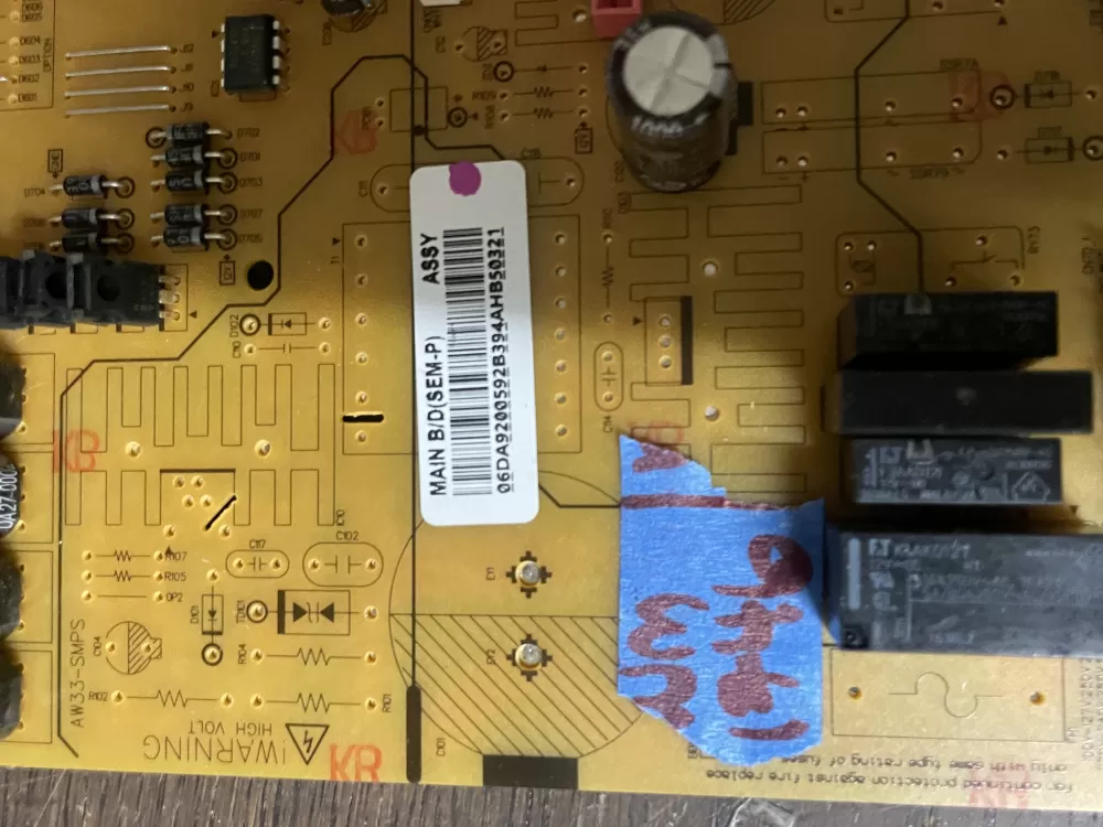 Samsung DA92-00592A DA92-00592B Refrigerator Control Board AZ42851 | Wm1746