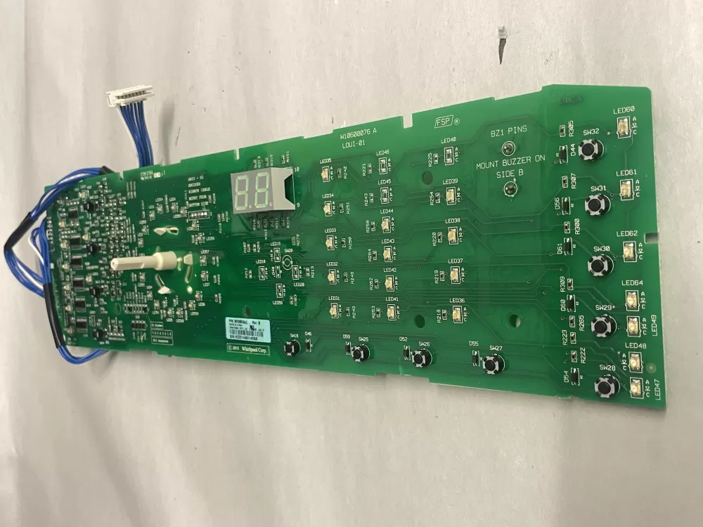 Whirlpool  Kenmore W10583043 WPW10578751 AP6023176  W10578751 PS11756517 Washer Control Board Interface