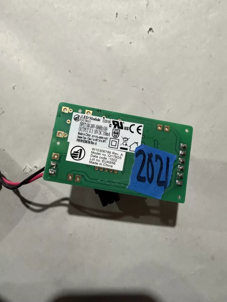 Whirlpool W10306786 Refrigerator LED Inverter Board Box AZ215040 | KM202