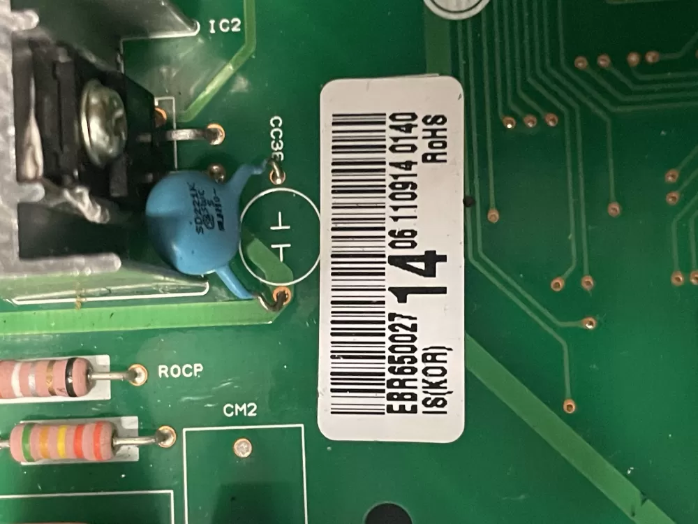 LG Kenmore EBR65002714 Refrigerator Control Board AZ10607 | 1612