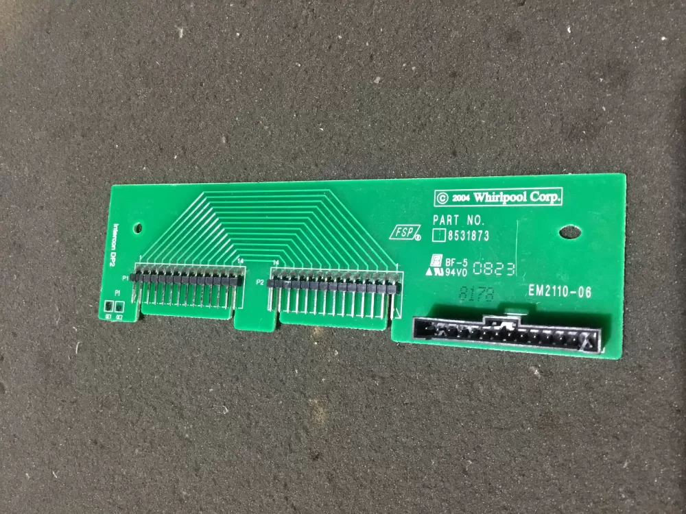 Whirlpool  KitchenAid 8531873 8531873R WP8531873 PS11746148 Dishwasher Control Board Interconnect