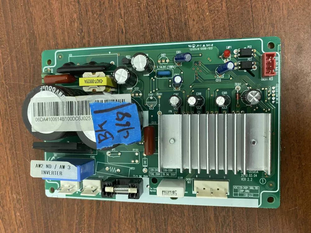 Samsung DA41 00585A 00614B Refrigerator Control Board Inverter AZ35746 | BK468