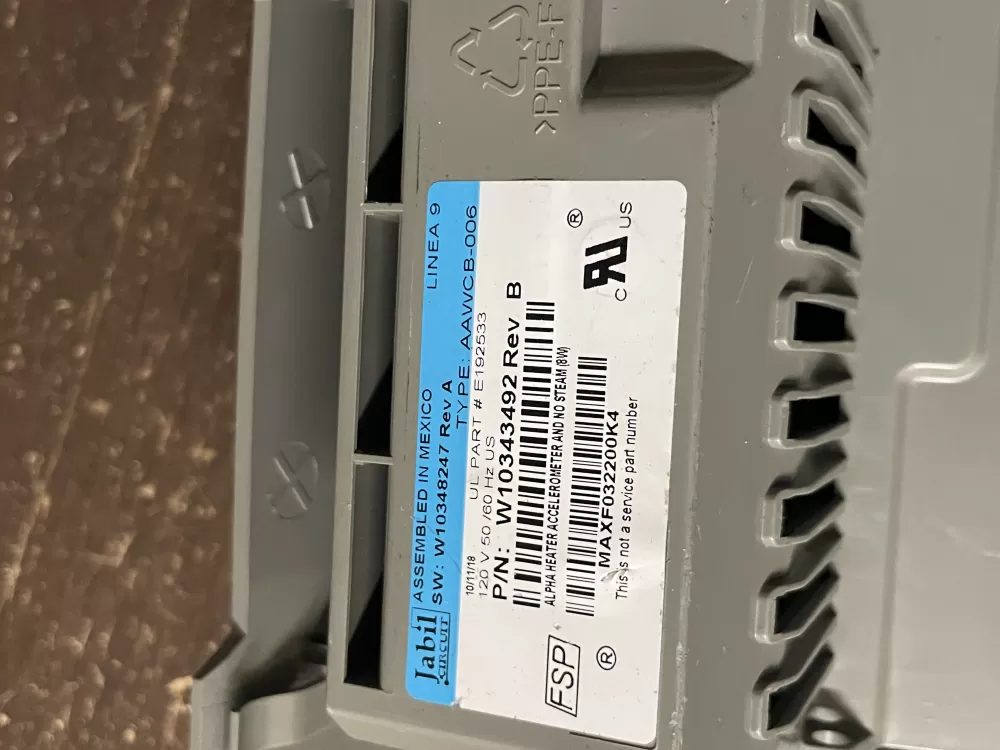 Whirlpool W10343492 W10348247 W10388205 Washer Control Board AZ51660 | Wmv531