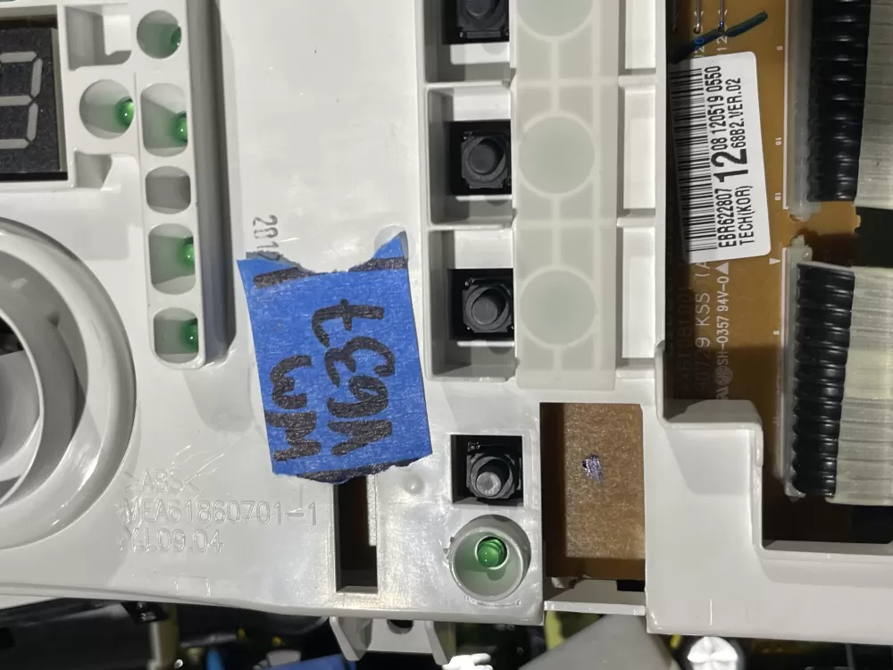 LG EBR62280702 Washer UI Display Control Board AZ94530 | Wmv637