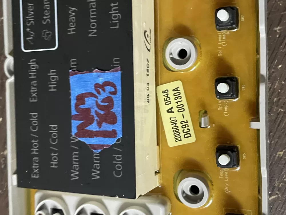 Samsung DC92-00130A DC92-00125A Washer UI Control Board AZ49267 | Wm1803