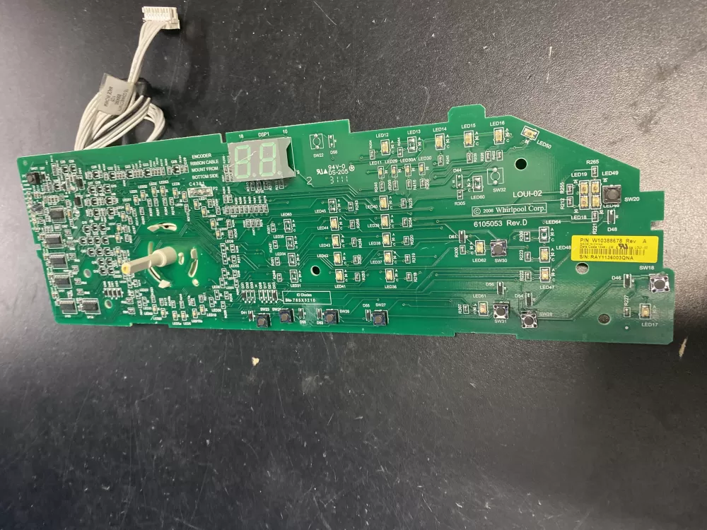 Whirlpool W103388678 WPW10388674 AP6020758 W10388674 4446148 PS11754078 Dryer Control Board