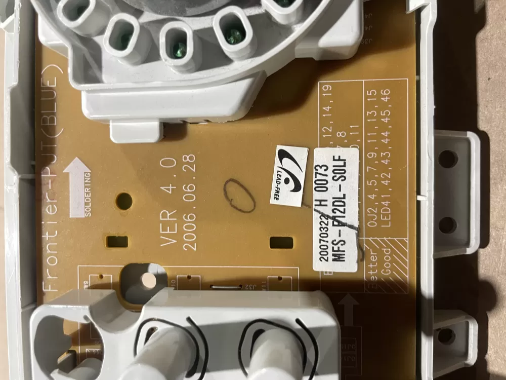 Samsung MFS-F12DL-S0LF Dryer User Interface Board AZ64710 | Wmv581