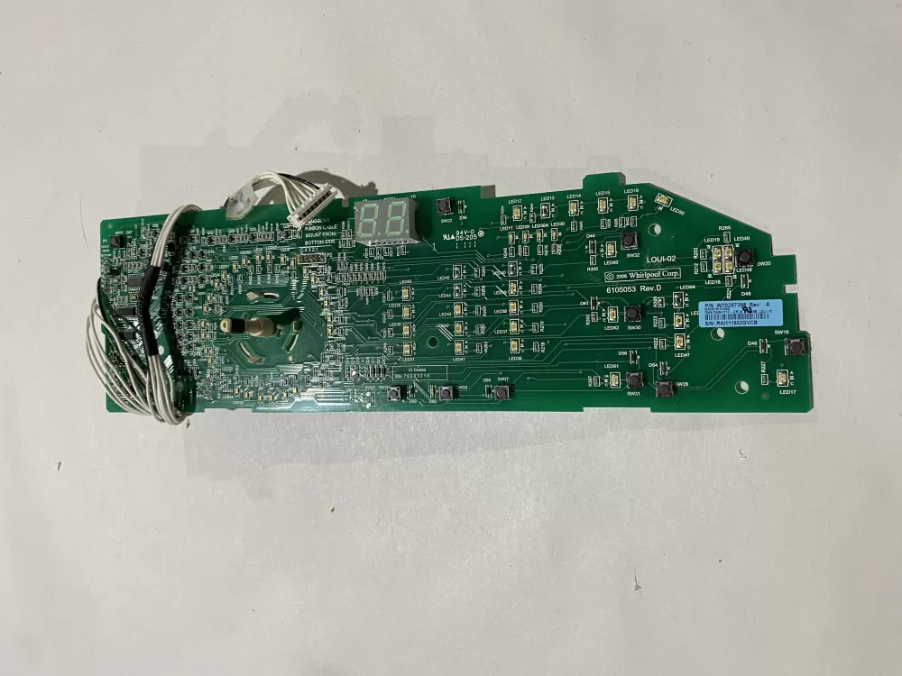 Whirlpool W10298622 W10297398 Washer Control Board
