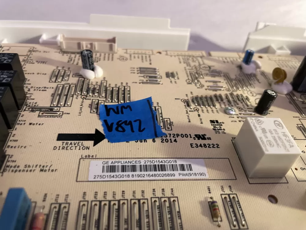 GE 275D1543G018 EBX1572P001 E348222 Washer Control Board AZ197204 | Wmv892