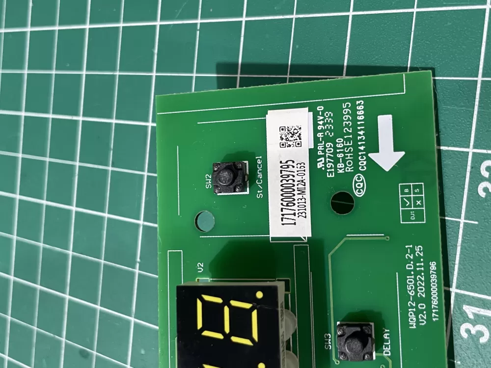 Midea 1717600003975 Dishwasher Control Board AZ190132 | Wm820