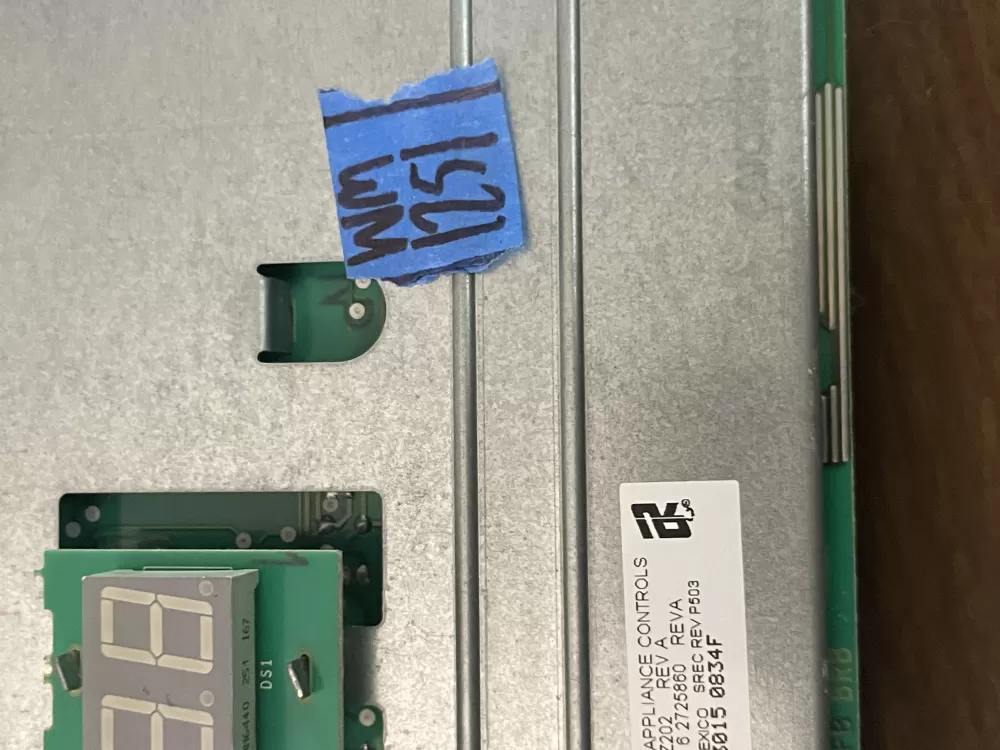 Maytag 6 2725860 Washer Control Board Display Interface AZ91358 | Wm1251