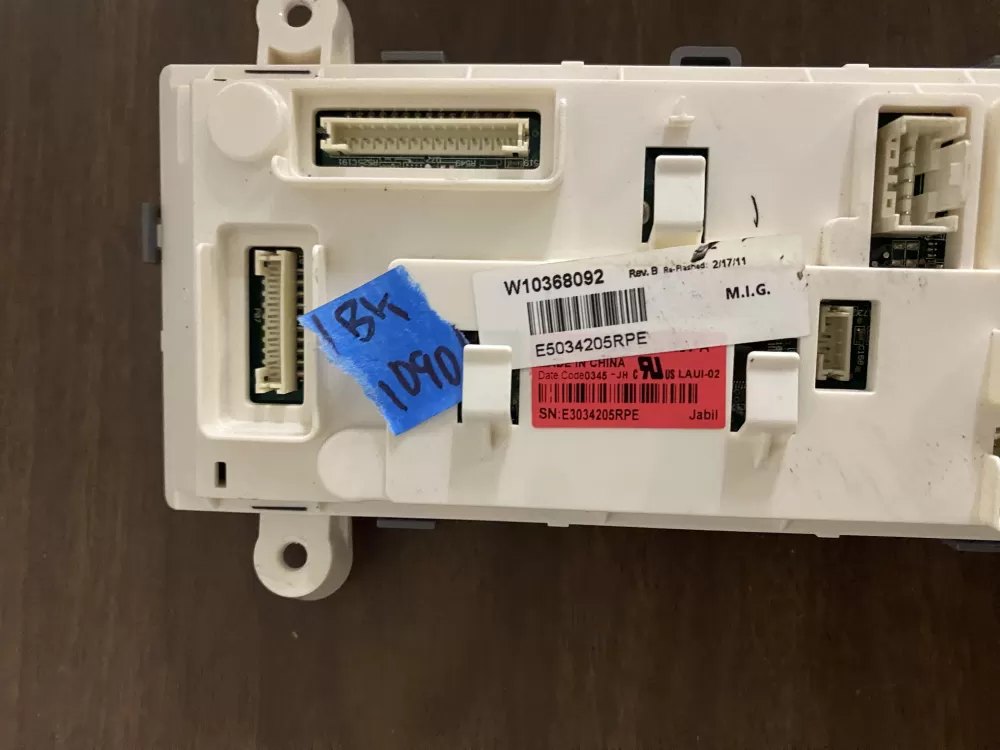 Maytag Whirlpool W10444481 Washer Control Board W10345124 AZ86983 | BK1090