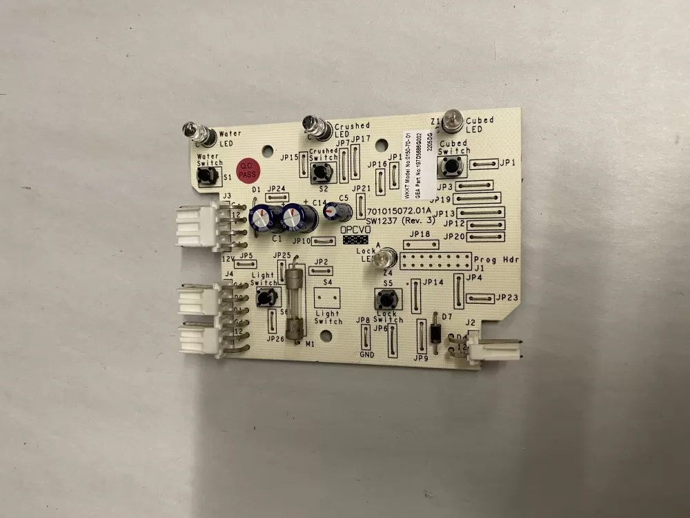 GE 197D5686G002  0150-70-01 Refrigerator Control Board