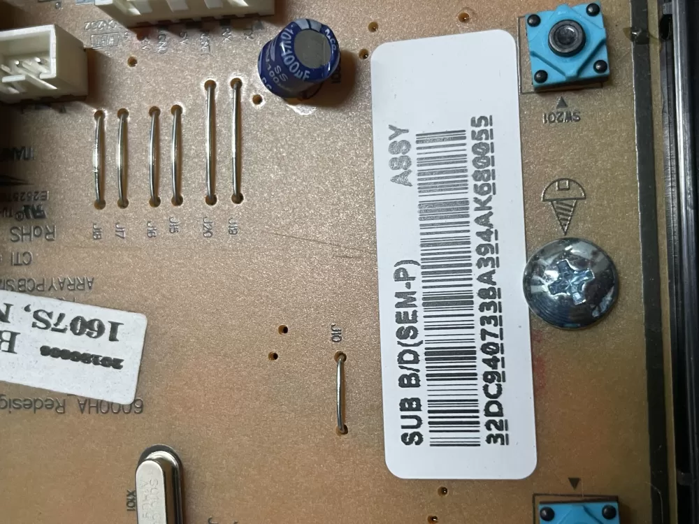 Samsung DC94 07338A Washer Control Board AZ9371 | WMV61