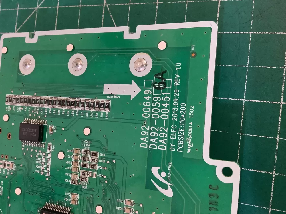 Samsung DA92-00596A Refrigerator Dispenser Control Board AZ203844 | NR328