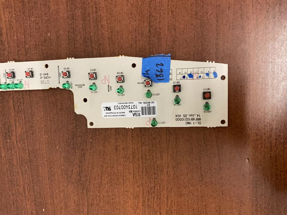 GE 165D7803P001 Dishwasher Control Board AZ53894 | BK1862